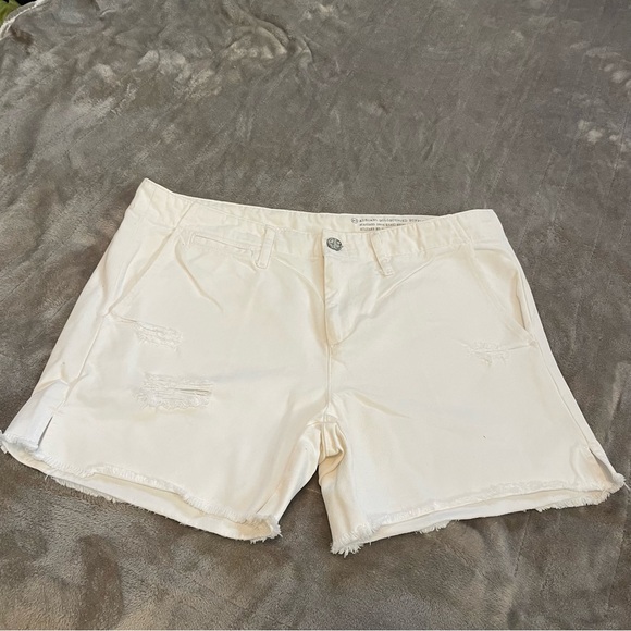 Ag Adriano Goldschmied Pants - White Khaki Shorts AG Adriano Goldschmied
